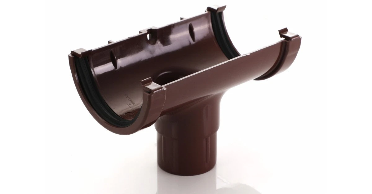 Brown Mini Guttering Floplast 76mm Mini Flo