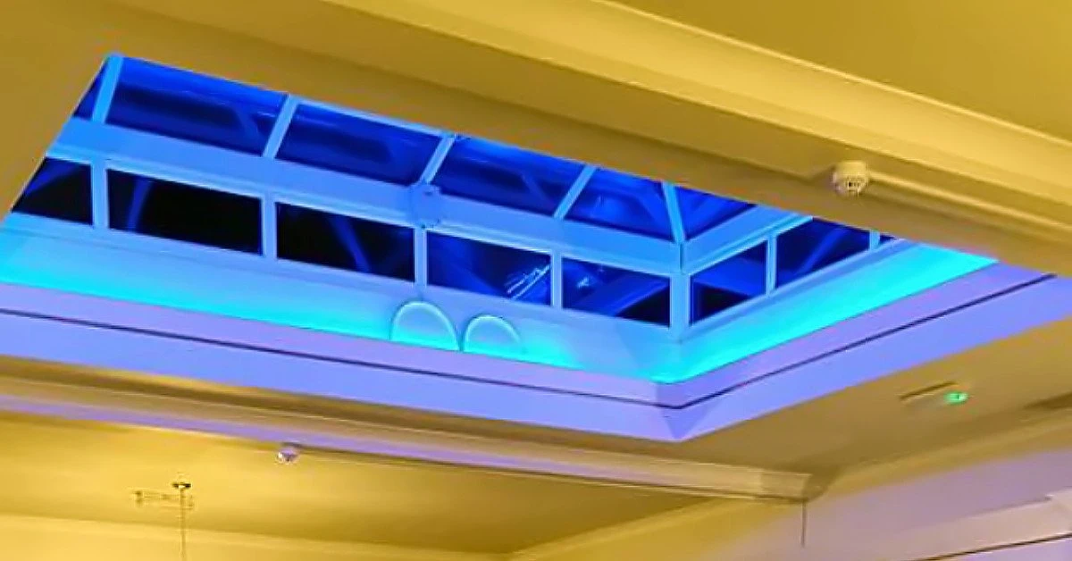 Roof Lantern With Upstand Sides and Active Blue Glass