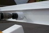 Marking post positions and drilling drainage hole