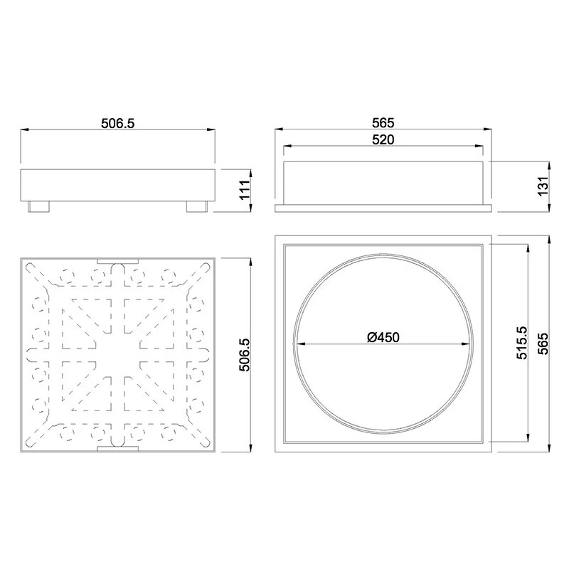 Cover a manhole with block paving or slabs.