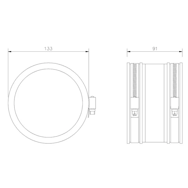 Use to connect pipes of different materials or do repairs.