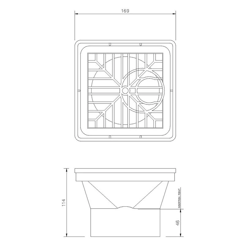 Square Hopper D504 For 110mm Drainage Pipe Square hoppers to allow gullies to be lower in the ground when required.