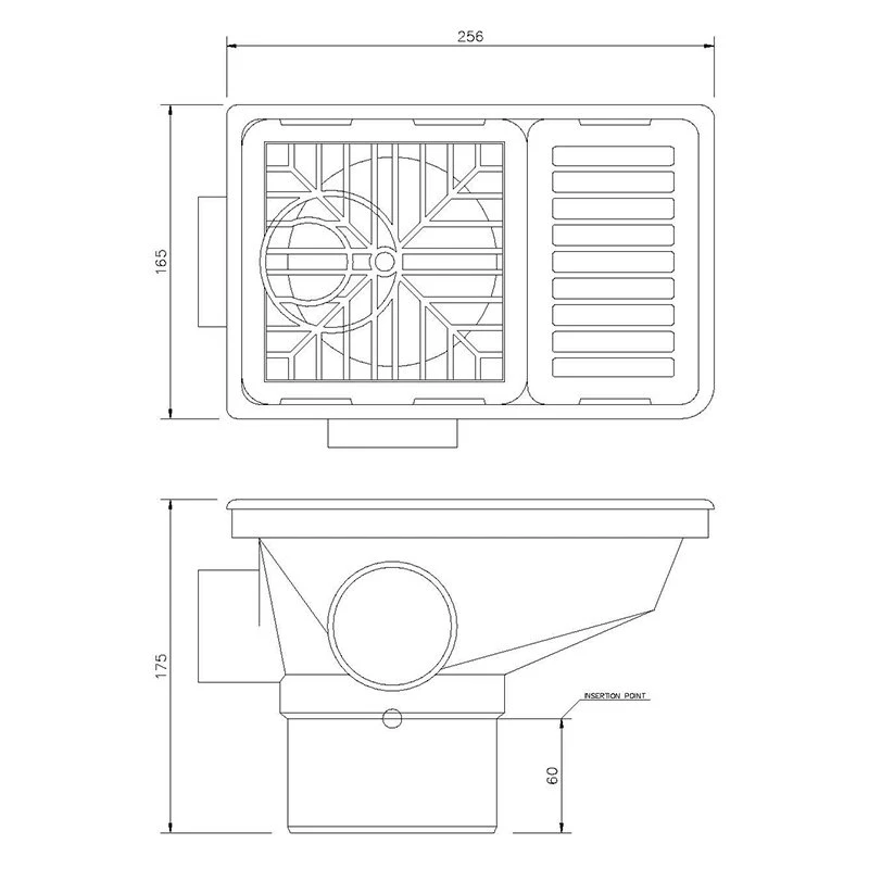 Rectangular Drain Grid Floplast D506 Drain grid cover rectangular to get closer to the wall