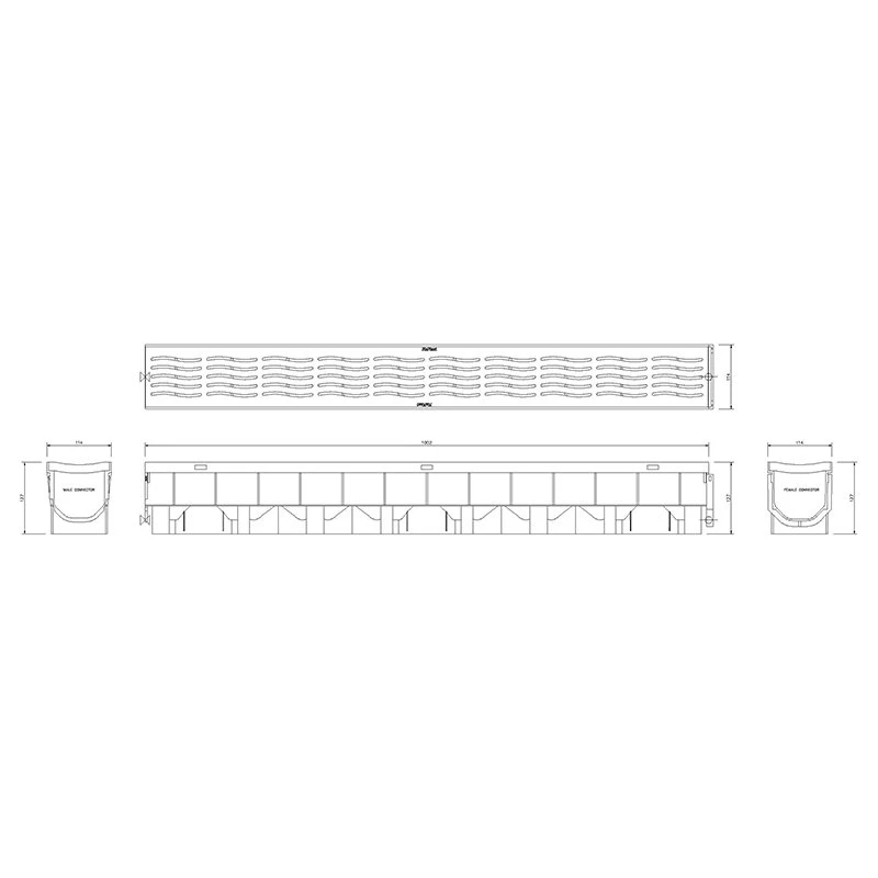 Plastic Floplast Drainage Channel light weight domestic drainage channel interlocking