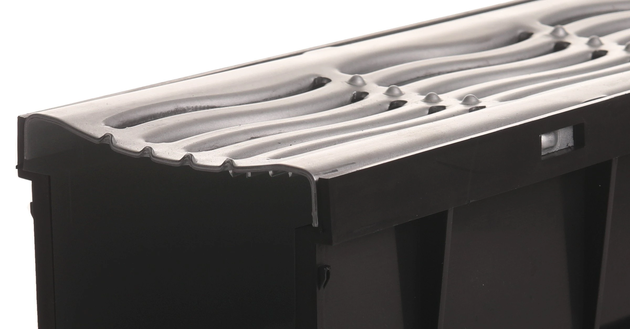 Interlocking surface drainage channels