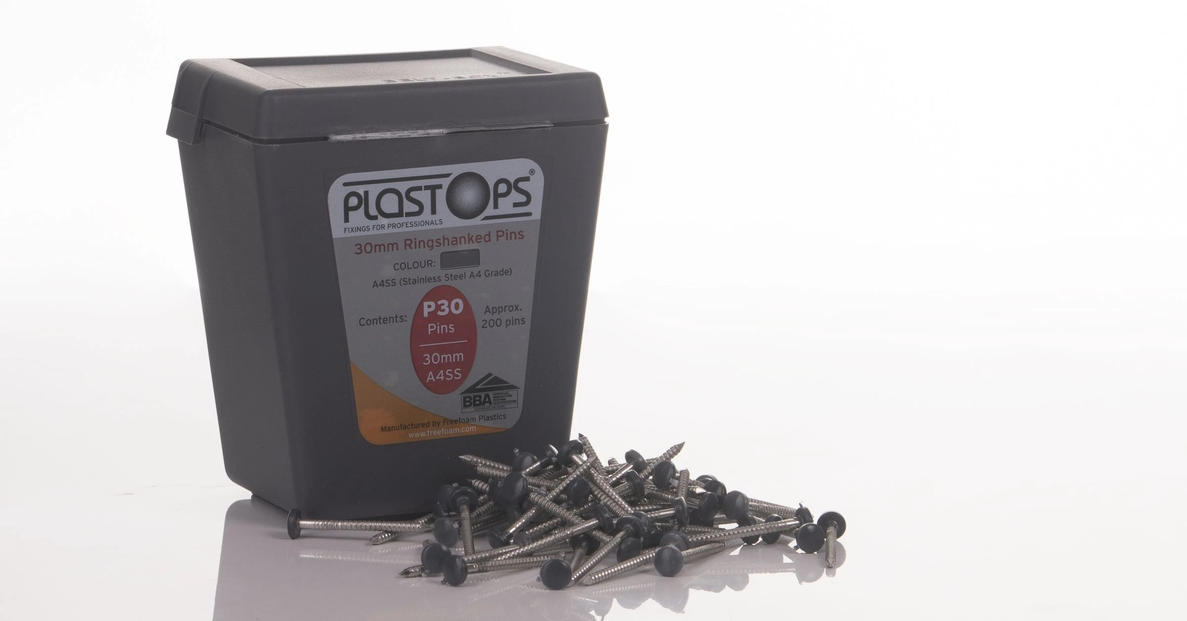 Anthracite Fascia Pins 30mm Coloured fixing pins Anthracite for fascias and soffits