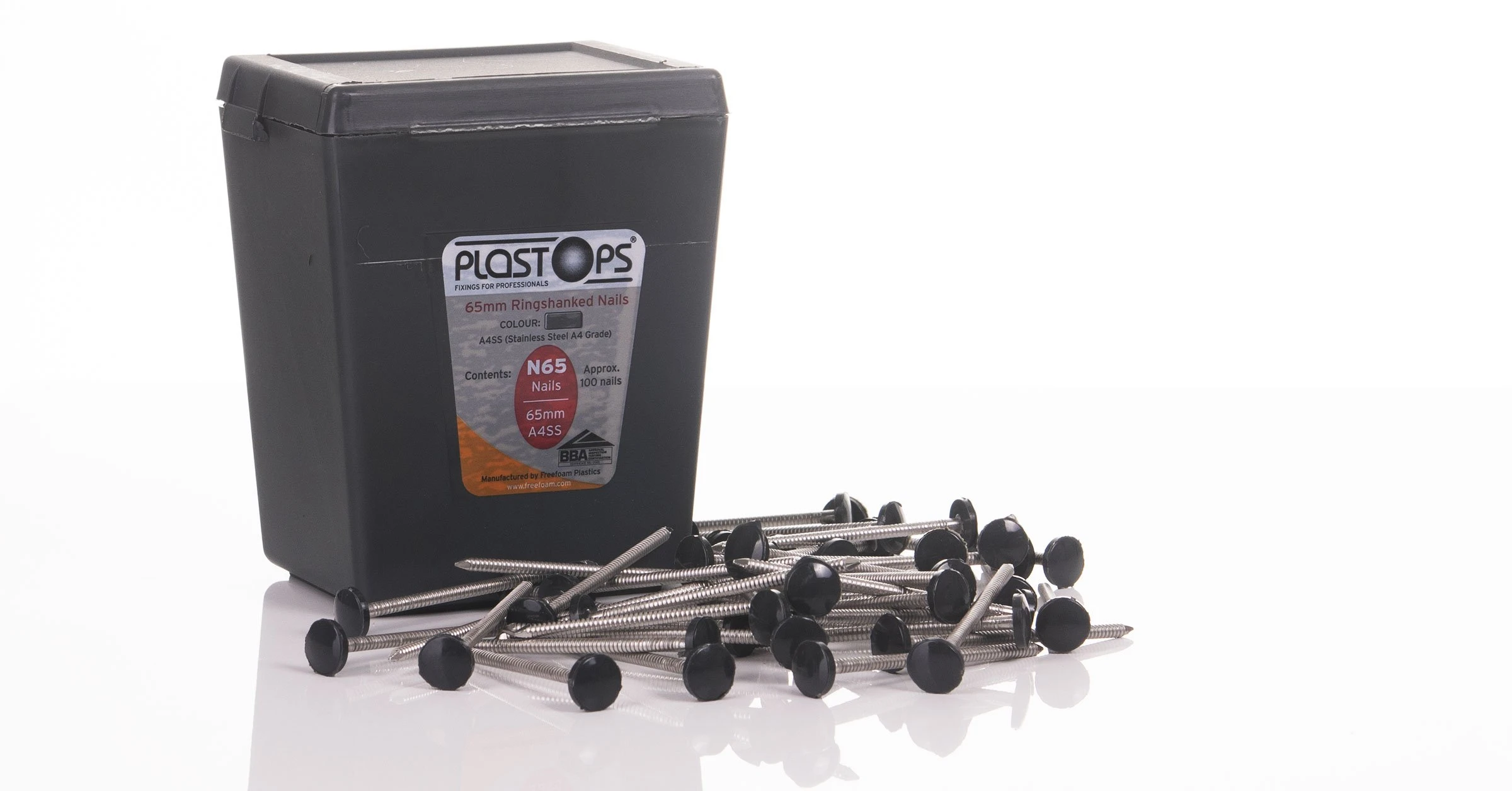 Black Fascia Nails Full Replacement Black fascia board nails for 18mm or 22mm fascia boards
