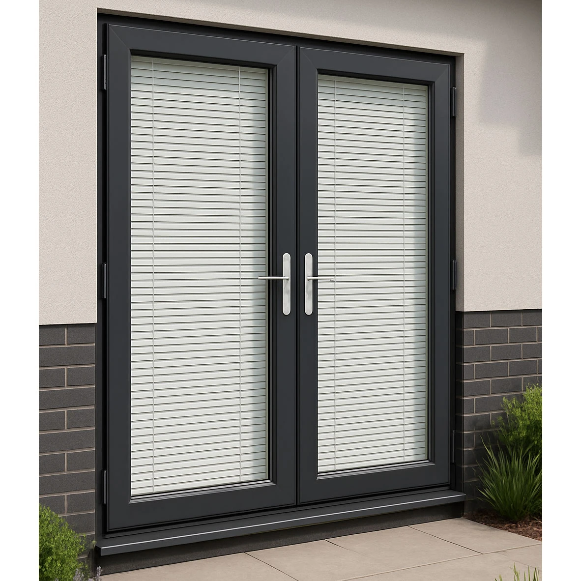 Anthracite Grey UPVC French Doors