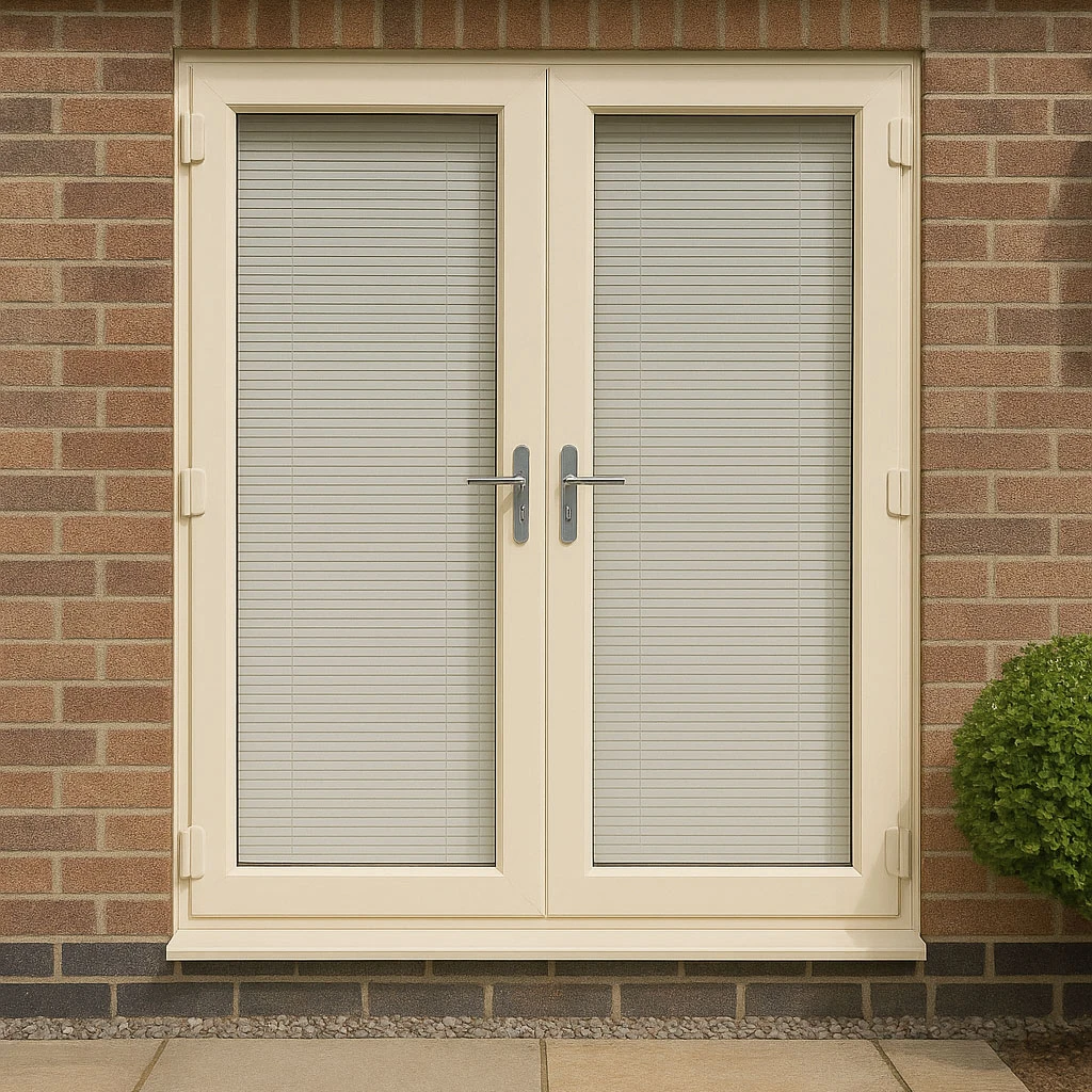 Cream UPVC French Doors