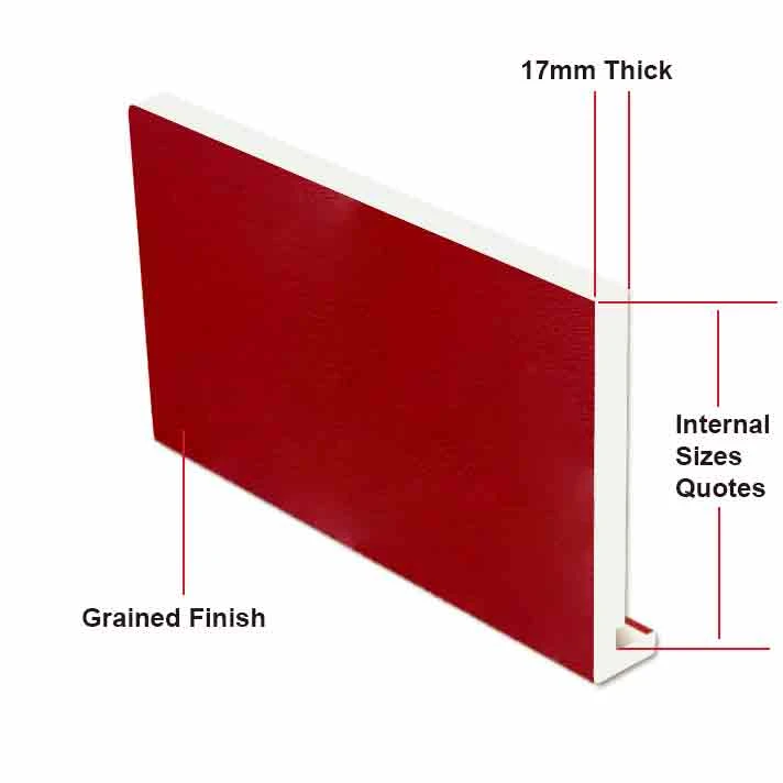 Shows sizes quoted are internal add 10mm for external size. L shape 35mm leg