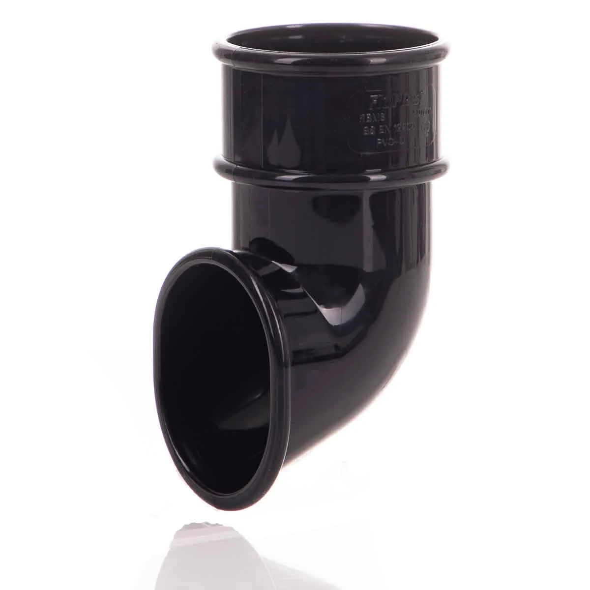 Shoes also called spouts direct and let out the water to 45 degrees on the bottom of a downpipe