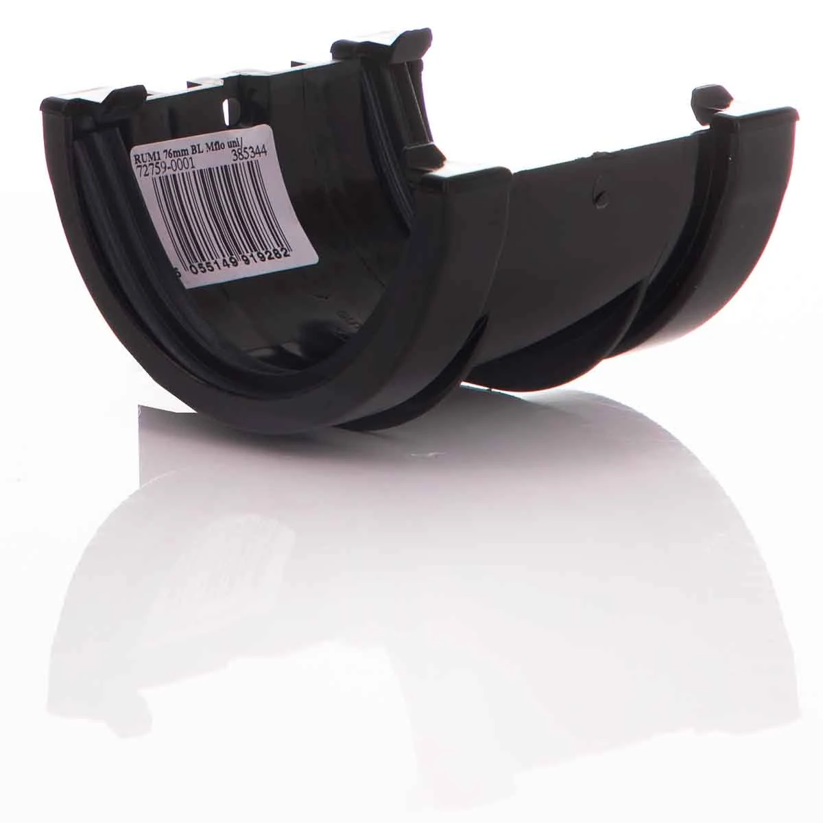 Used to connect gutters lengths togther U shaped with fixing clips