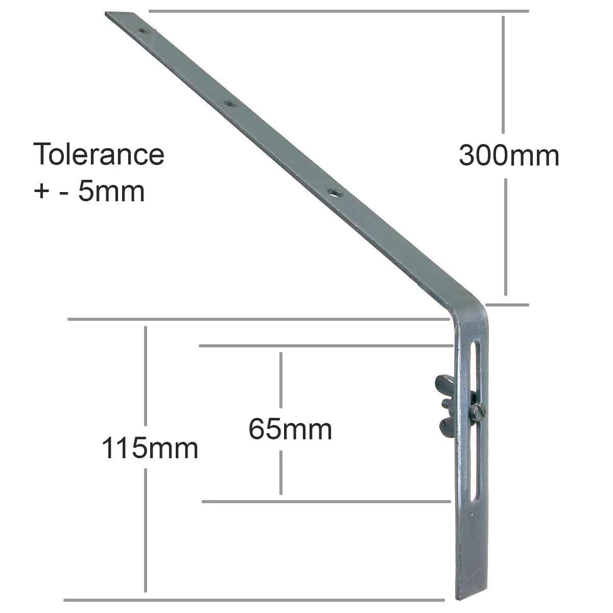 Floplast RR1 Top Rafter Bracket An angled steel beacket to hold guttering which is fixed to the top of the roof joist