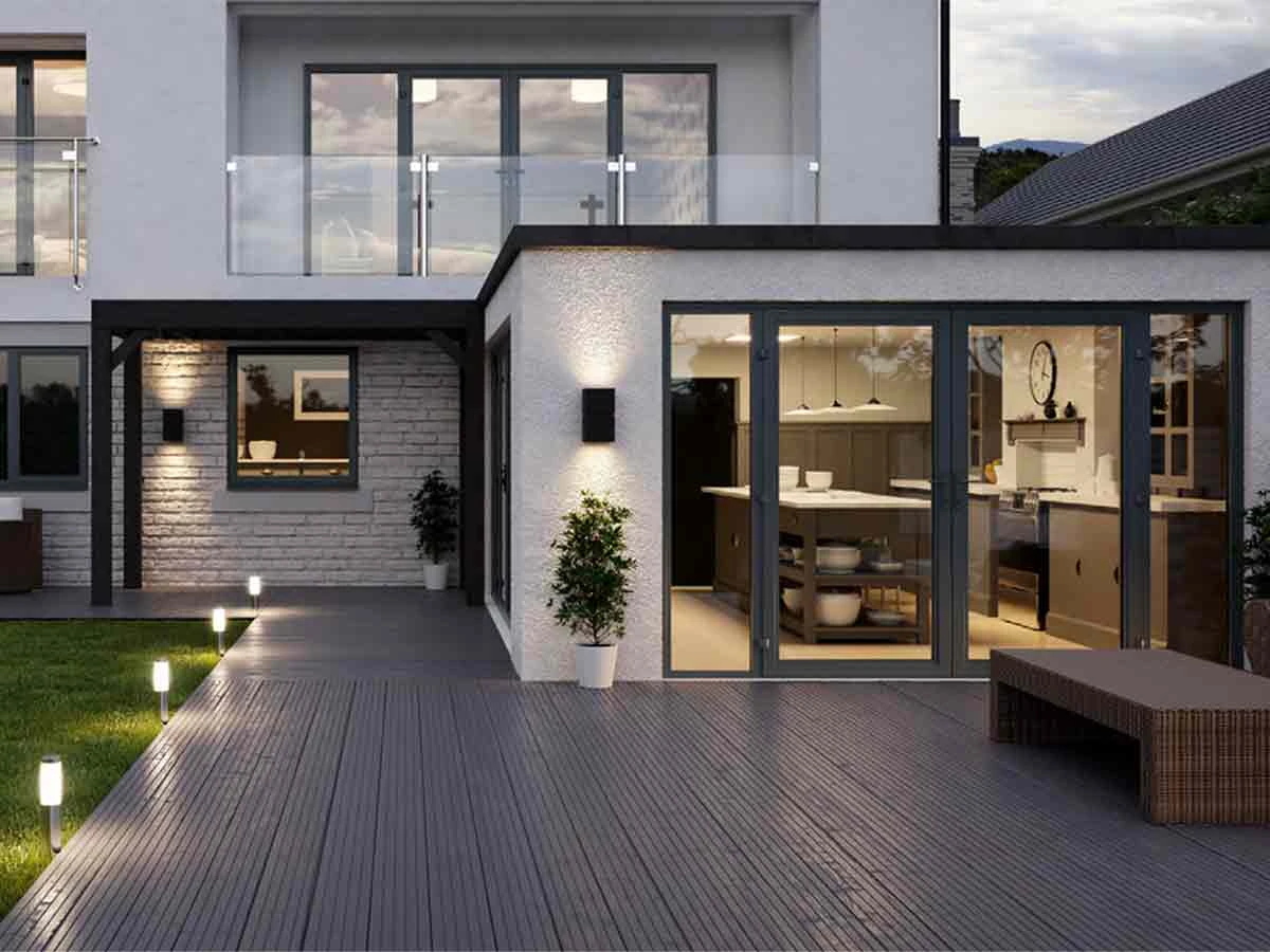 French doors are a pair of doors that meet in the middle and both doors can be opened. Great in summer