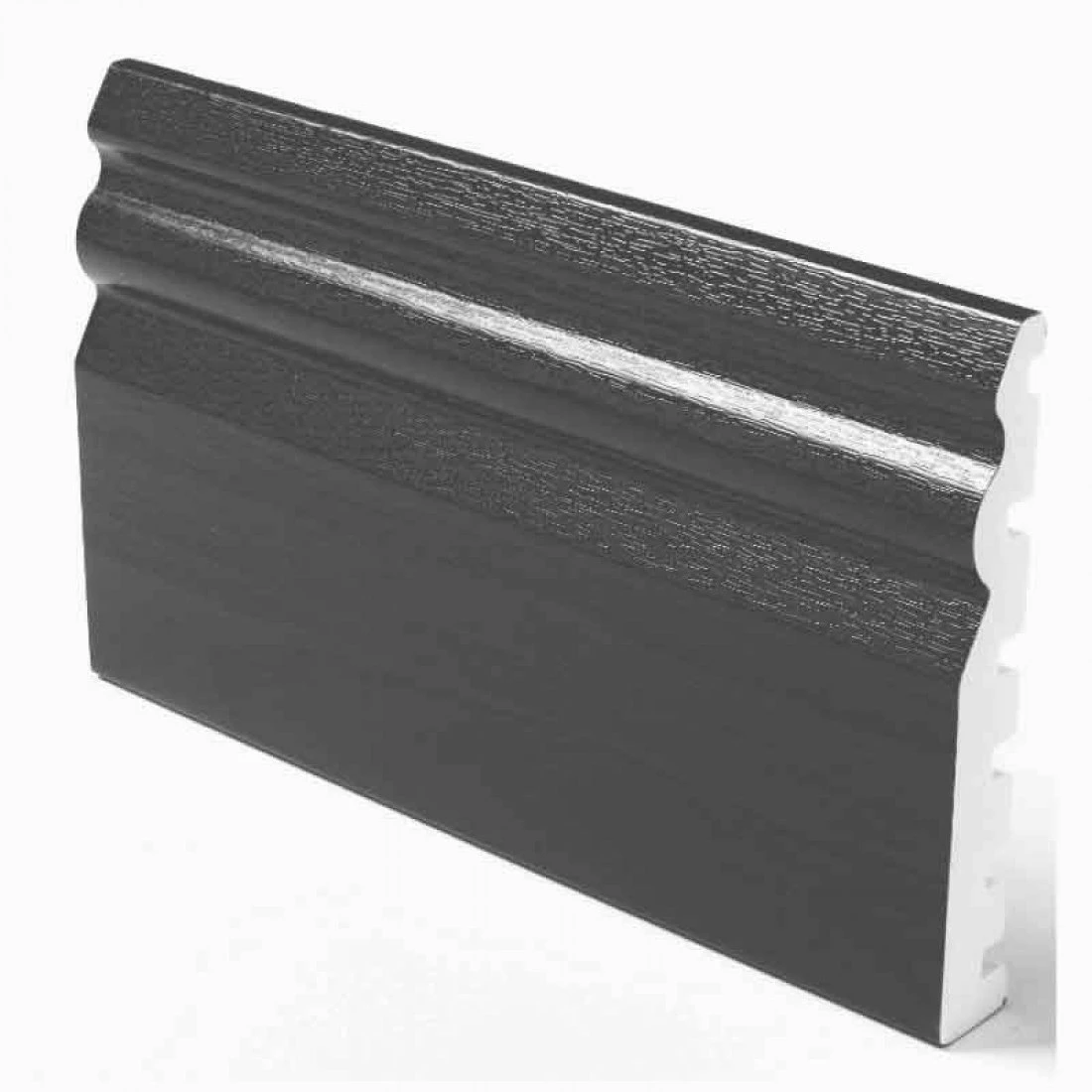 Grey skirting board PVC in RAL colour 7016 anthracite dark grey