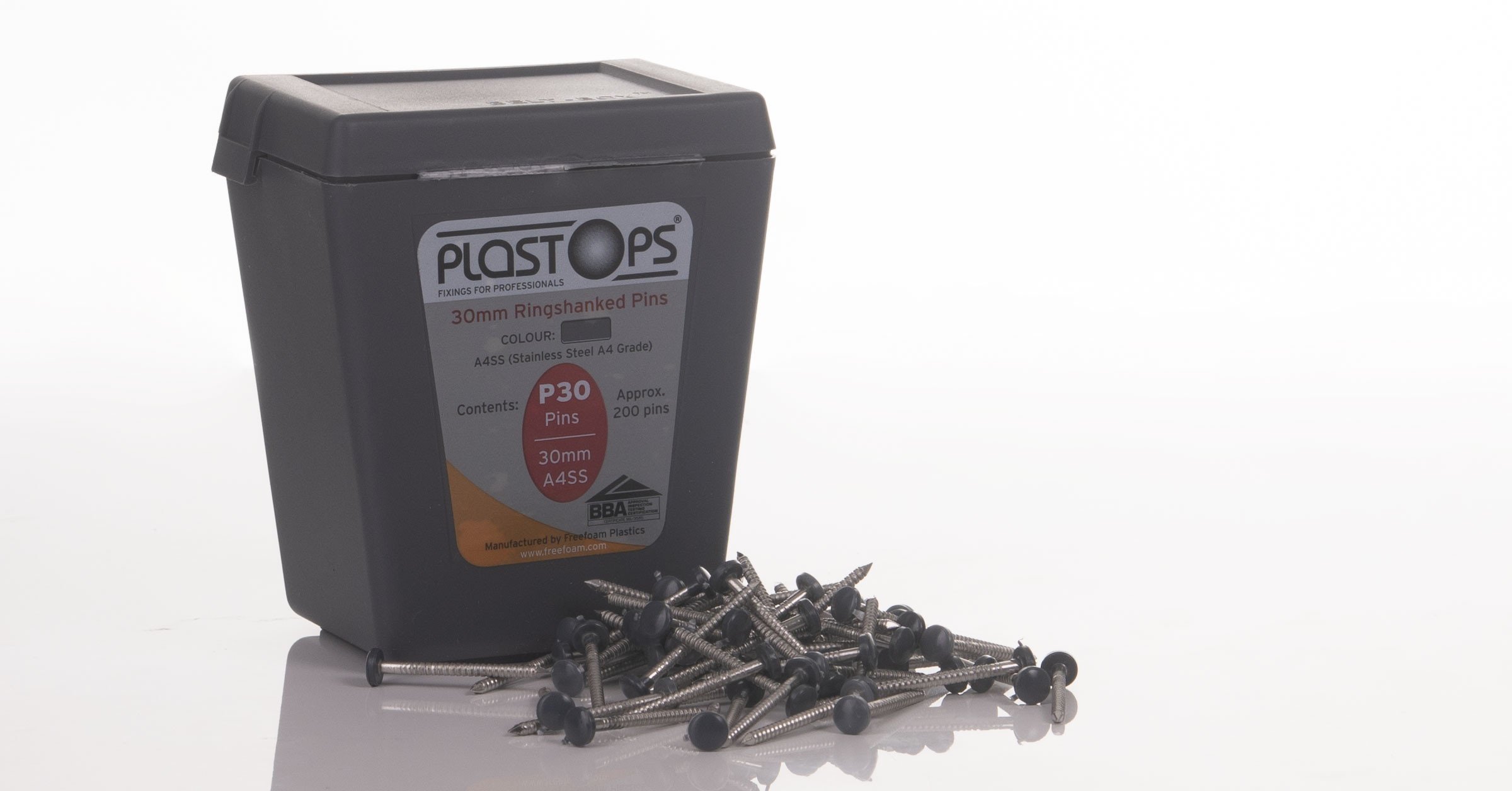 Dark Grey | Fascia Pins | 30mm | UPVC | RAL 7024