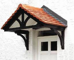 Brown Door Canopy | Tile Effect GRP